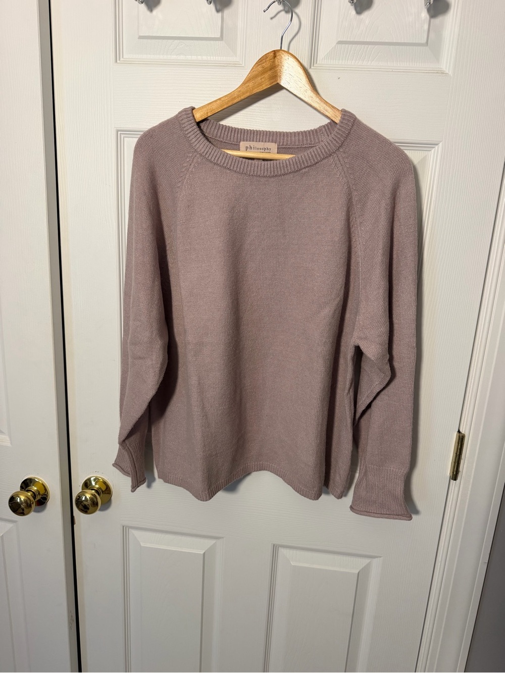 Philosophy Soft Mauve Scoopneck Crew Sweater